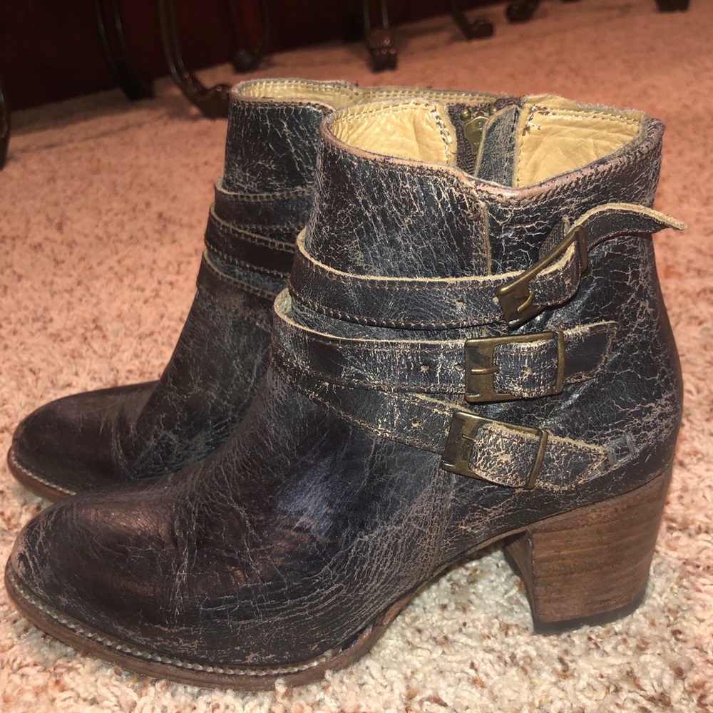 Bed Stu Black Destroyed Boots